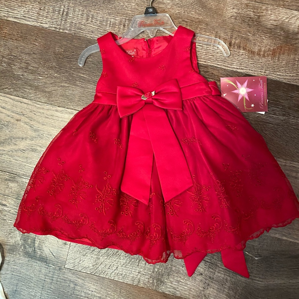 18 month Red Princess Faith Dress